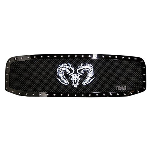 Royalty Core 13777 Airbrushed Ram Skull Grille Emblem - Image 2