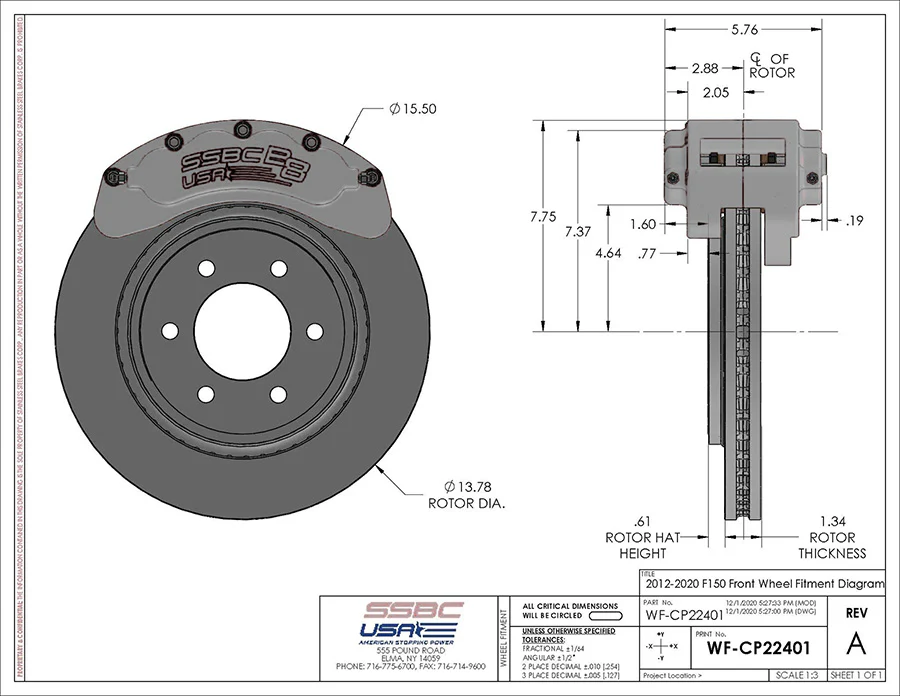 SSBC-USA B8-Brawler Direct Fit Front Caliper Upgrade Kit 18-20 Ford 3.0L Powerstroke F-150 4WD - Image 5