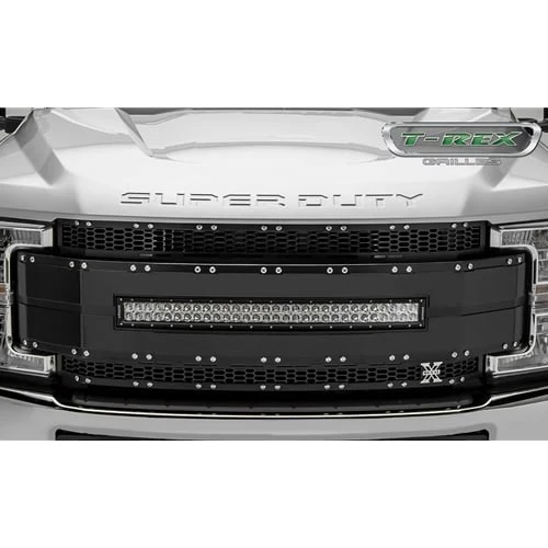 T-Rex Torch Series Black Replacement Grille with 30" LED Light 17-19 6.7L Ford Powerstroke - Image 3