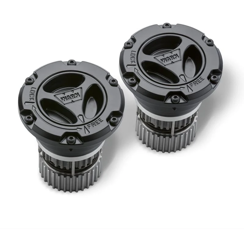 Warn Premium Manual Hub Set 05-24 Ford SuperDuty - Black or Chrome