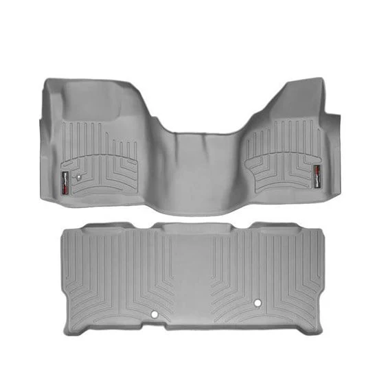 WeatherTech DigitalFit Floor Liner Set (w/Over the Hump Front) 08-10 Ford SuperDuty Extended Cab - Image 8
