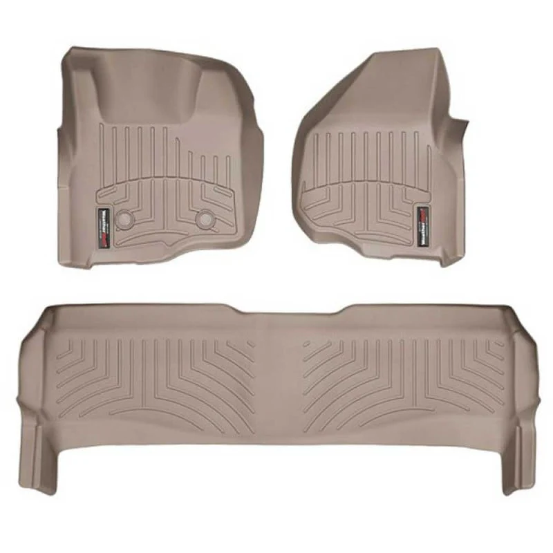 WeatherTech DigitalFit Floor Liner Set (w/ 2 Piece Front) 11-12 Ford SuperDuty Crew Cab - Image 8