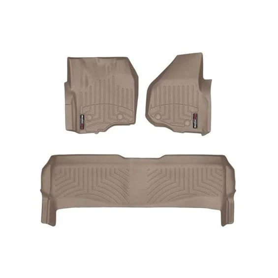 WeatherTech DigitalFit Floor Liner Set (w/ 2 Piece Front) 12-16 Ford SuperDuty Crew Cab - Image 7